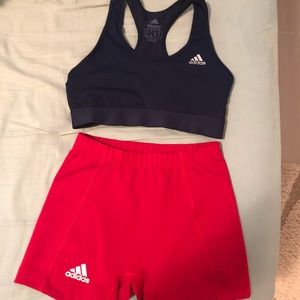 Adidas sports bra and spandex’s size small!
